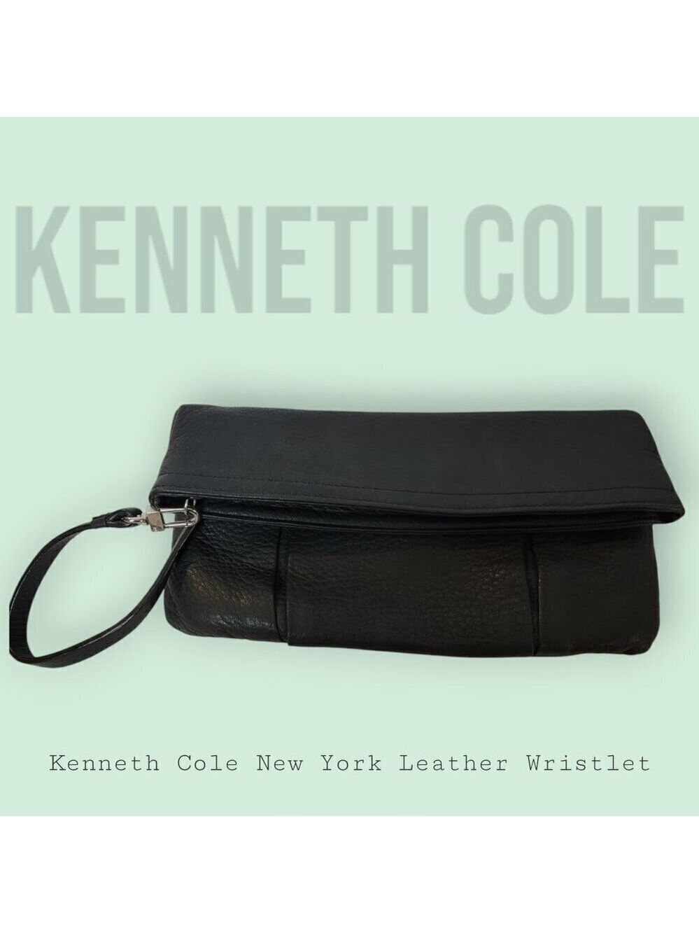 Kenneth Cole New York Leather Wristlet - Sleek and Secure